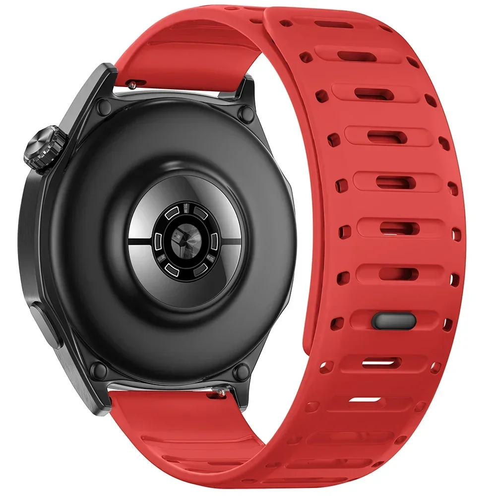 22mm Sport Silicone Magnetic Adjustable Wristband Strap