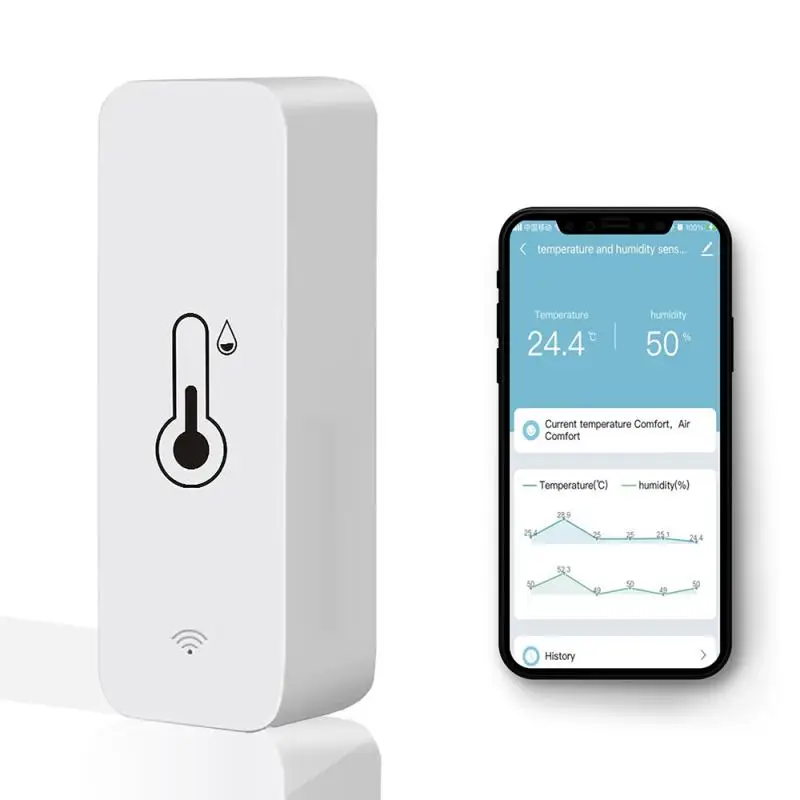 WiFi Temperature Humidity Tester Thermometer Hygrometer Compatible with Alexa Google Home Cozylife temperature humidity sensor temperature humidity meter