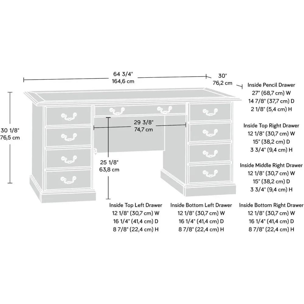 Heritage Hill Executive Desk, Classic Cherry Finish 3
