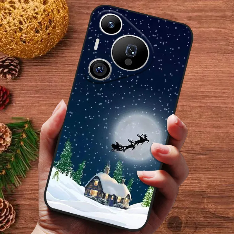 Festive Holiday Painted Silicone Phone Case - Soft and Stylish Cover