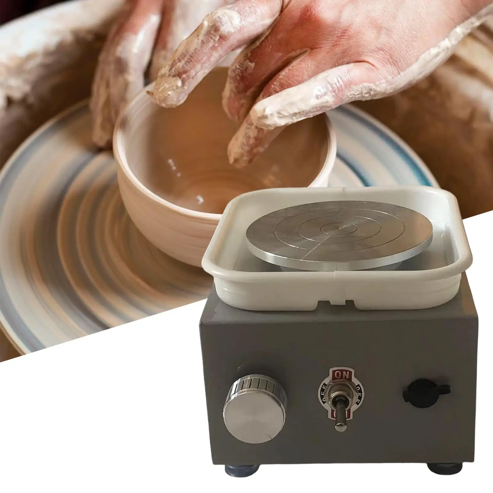 Electric Pottery Wheel DIY Sculpting Turntable Tray Ceramic Tool Clay Forming Machine For Adults Kids Home Use
