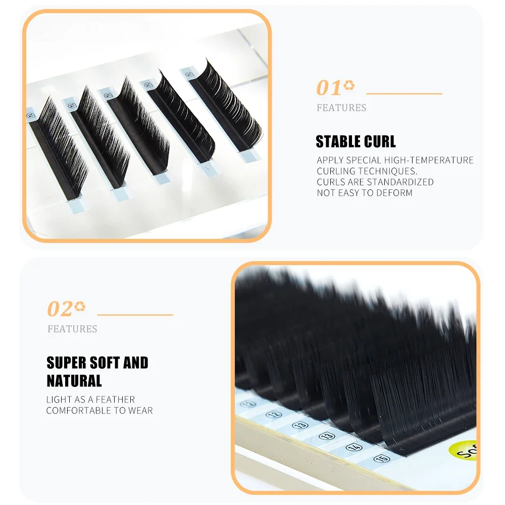 Extensions De Cils Individuels Faux Vison Noir Loventure - Effet Naturel Et Volumineux