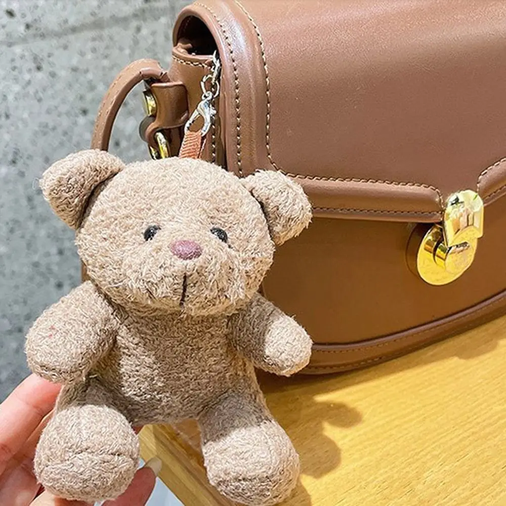 Hanging Decoration Car Keyring Keychain Key Chain Plush Keyring Bear Plush Doll Bear Plush Keychain Sitting Bear Plush Doll