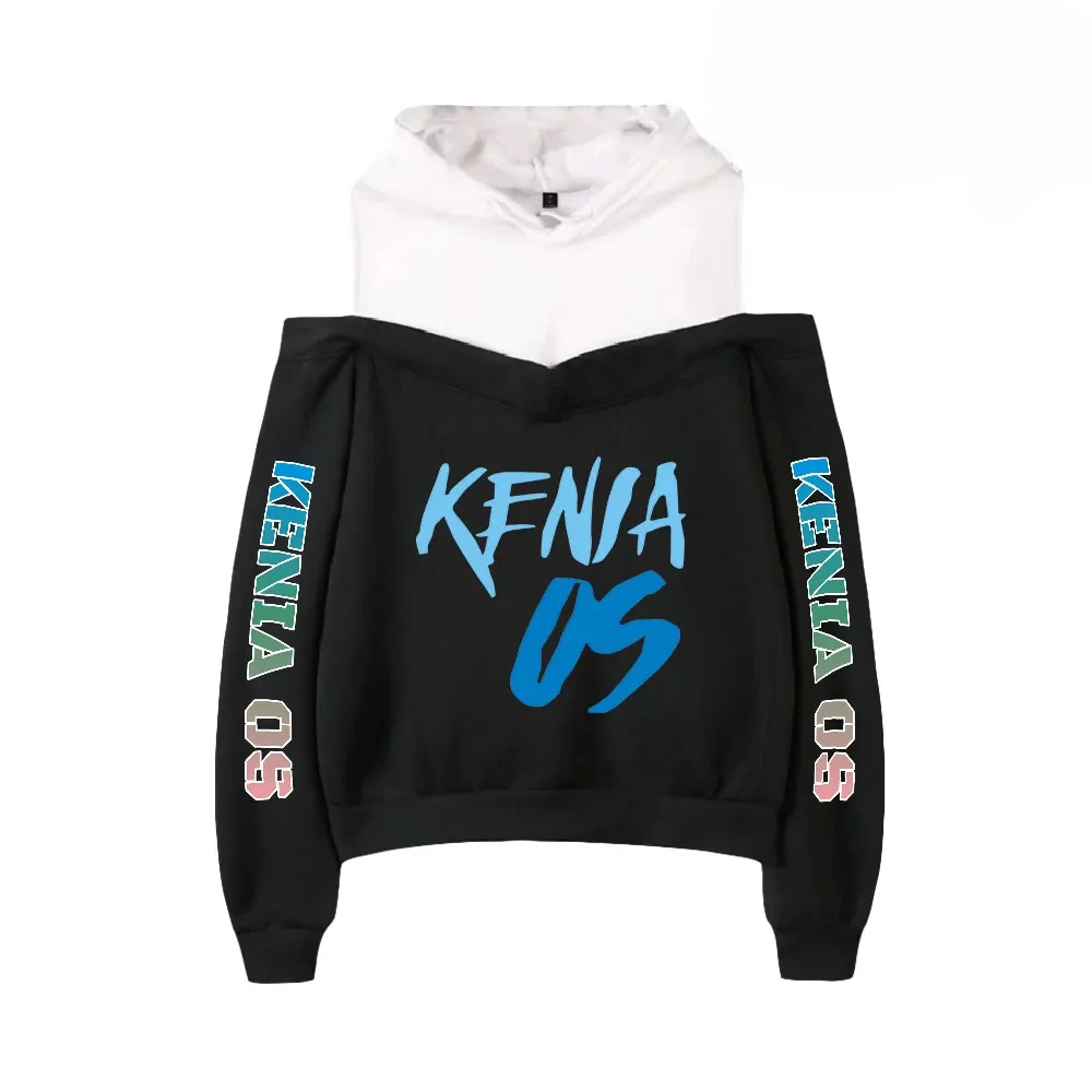 

Kenia Os Merch женские толстовки свитшоты Y2K уличная одежда хип-хоп с длинным рукавом пикантная флисовая куртка с открытыми плечами и капюшоном для женщин