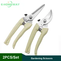 2Pcs Garden Scissors Pruner Fruit Tree Pruning Shears Hand Gardening Grafting Tool Powerful Trimmer Applied to Flowers Branches 1