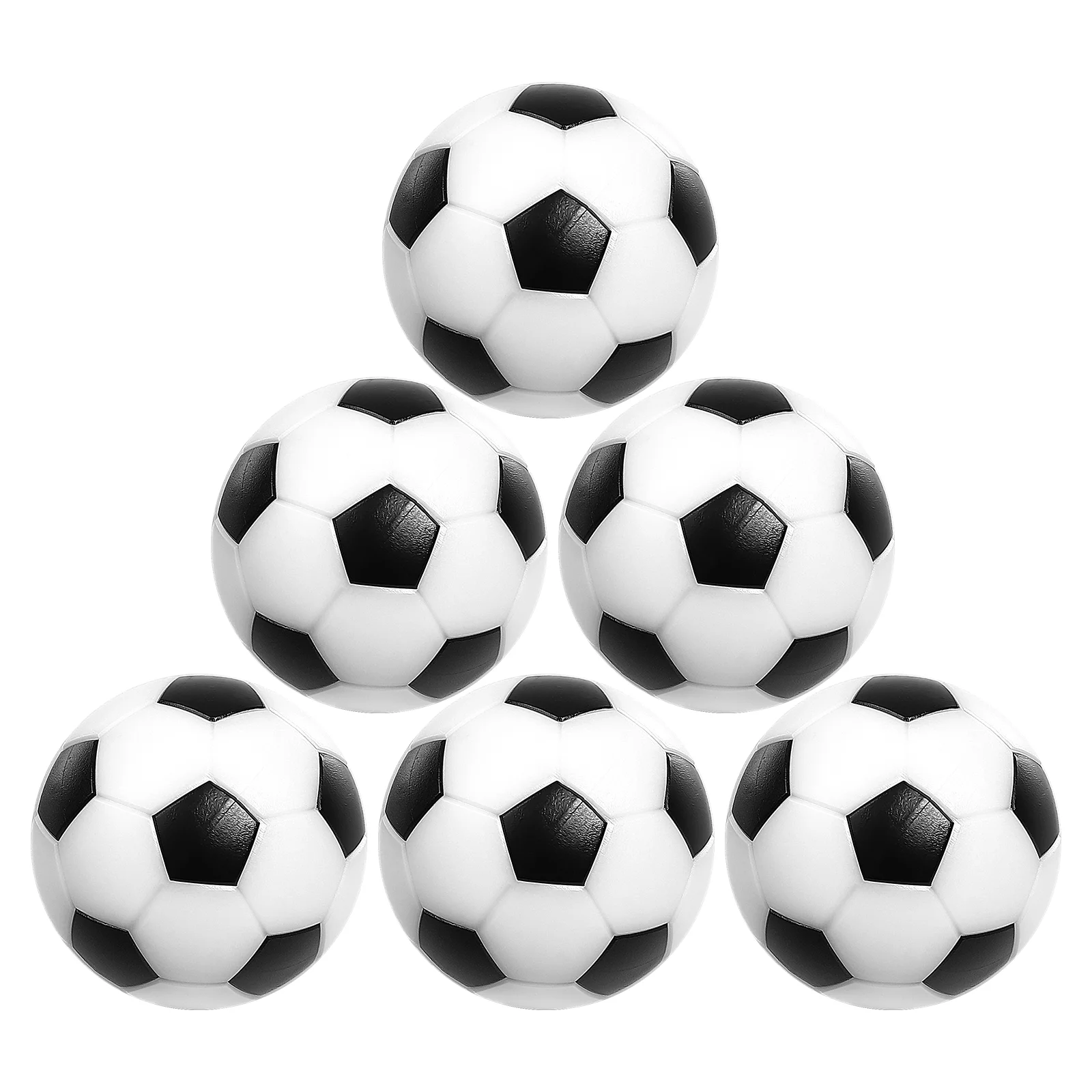 6pcs Table Football Toys Small Soccer Balls Mini Football Black and White Table Soccer Balls (32mm)
