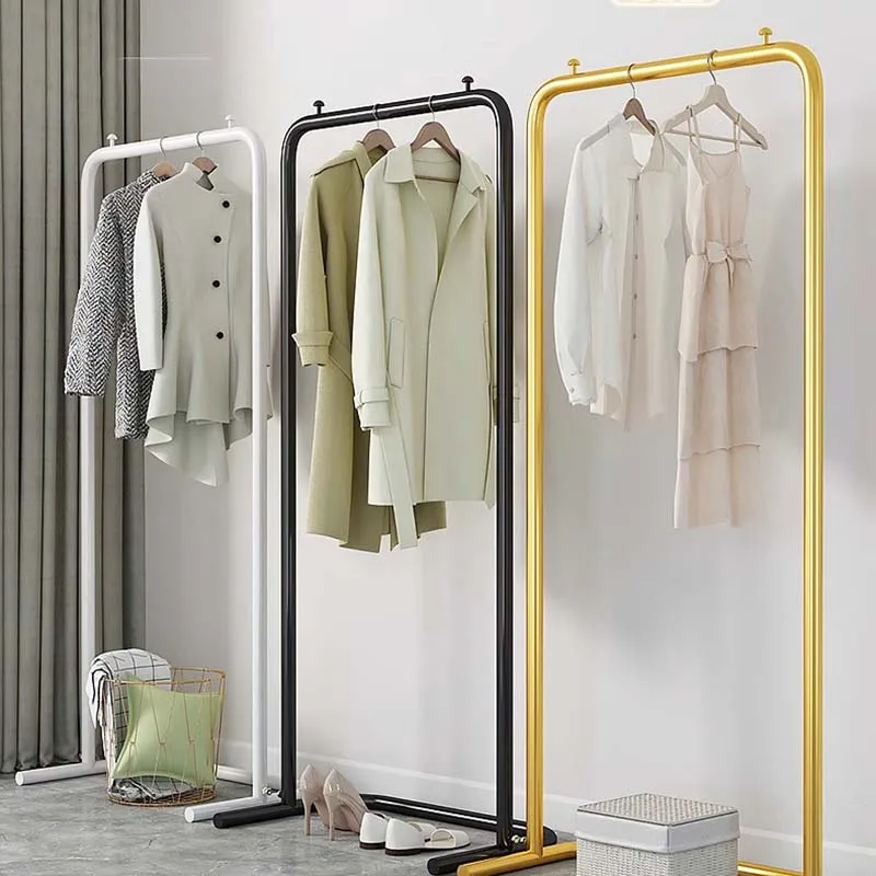 

Garment Outdoor Clothes Rack Metal Garment Portable Floor Clothes Hanger White Place Saving Burro Ropa Perchero Home Furnitures