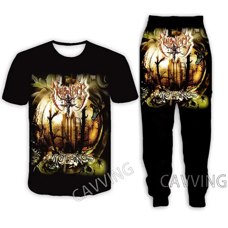 

MYSTIFIER Rock 3D Print Casual T-shirt + Pants Jogging Pants Trousers Suit Clothes Women/ Men's Sets Suit Clothes