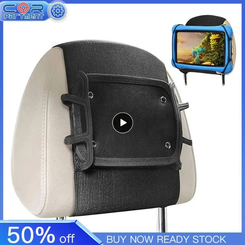 

Универсальный держатель на подголовник автомобиля, растягивающийся силиконовый чехол, регулируемый кронштейн на спинку сиденья для 7-10,5 дюймового планшета, держатель-подставка