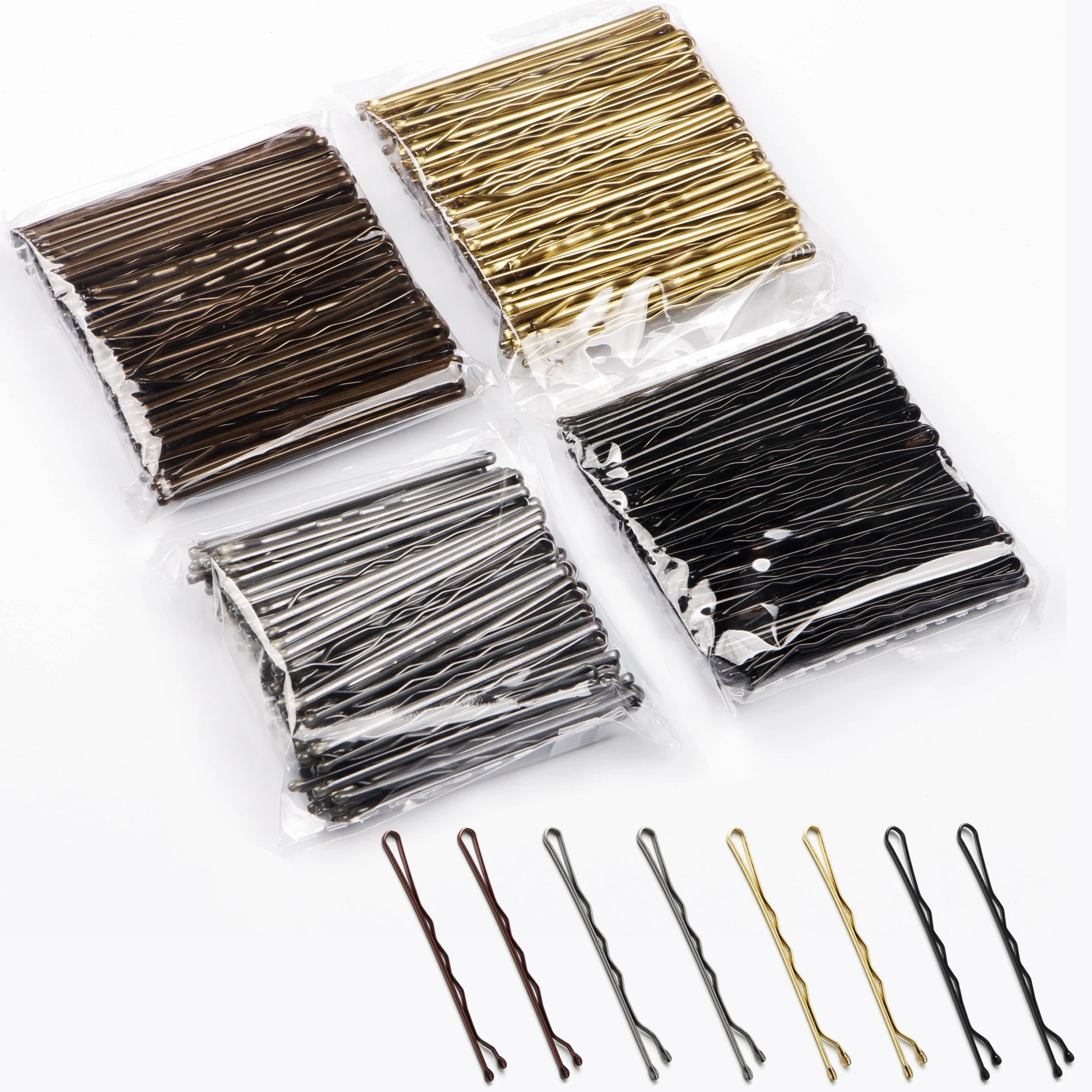 50PCS Silver Gold Color Hair Clip for Women Hairpin Curly Wavy Grips Hairstyle Hairpins Girl Bobby Pins Styling Hair Accessories