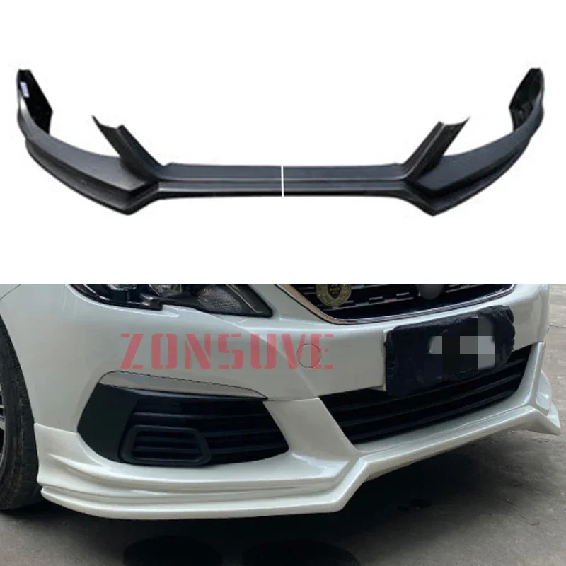 

For Peugeot 308 2016 2017 2018 Year Front Bumper Lips Body Kit Accessories 2 Pcs