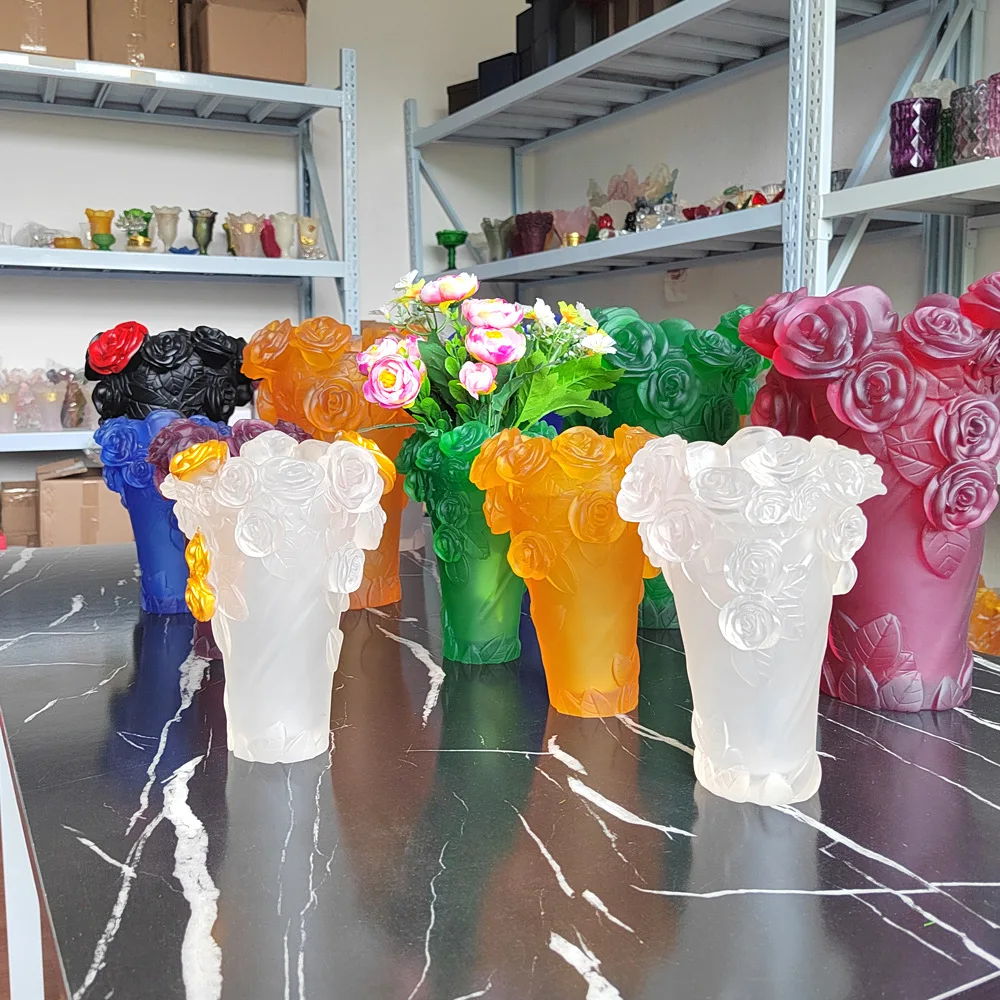 

Изысканные поделки 30 см, хрустальные цветные глазурованные цендеры, домашние подарки, стеклянные вазы, украшения для ароматерапии, аксессуары для украшения дома