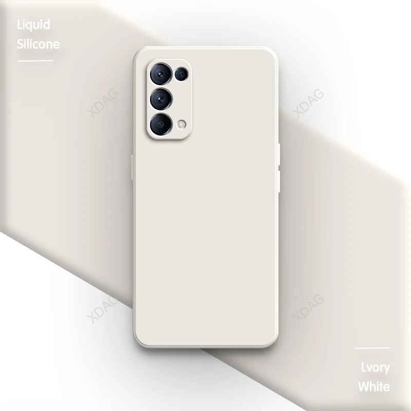 Luxurious Liquid Silicone Pure Color Back Cover - Straight Edge Phone Case