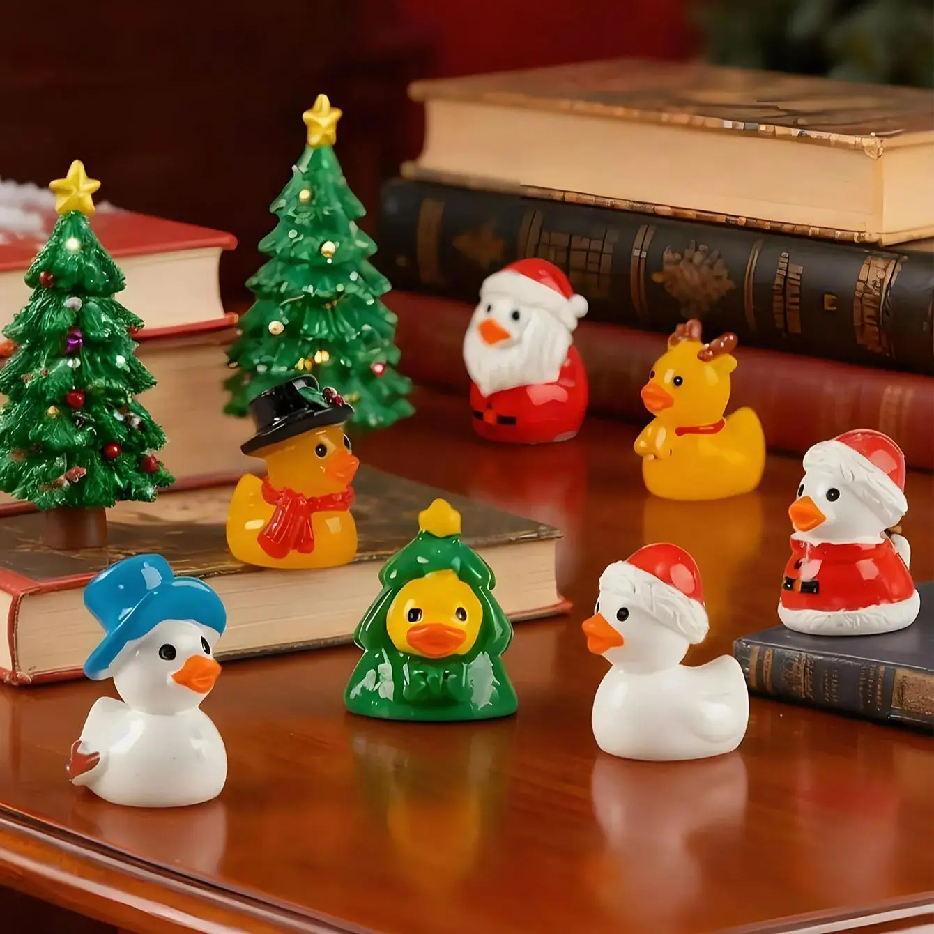 7PCS Mini Duck Ornaments Resin Animal Decor For Fairy Garden Sensory ...