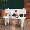 Creative Doll Housefurniture Toys Mini Bench Home Decoration Solid Color Small Bench Shooting Background Props Garden Ornaments 6
