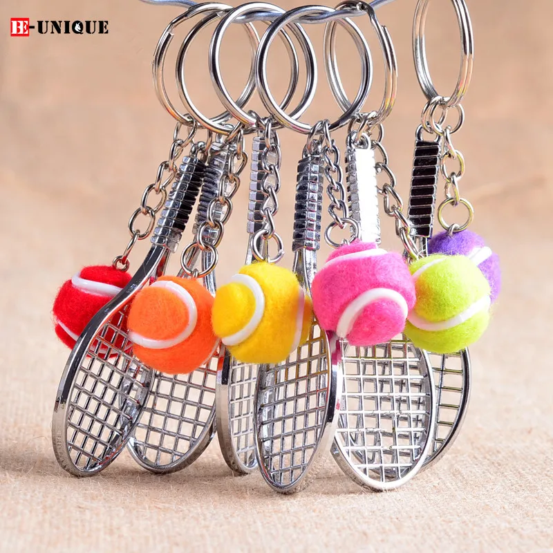 Tennis Racket Keychains Pendant Tennis Fans Tennis Ball Key Ring