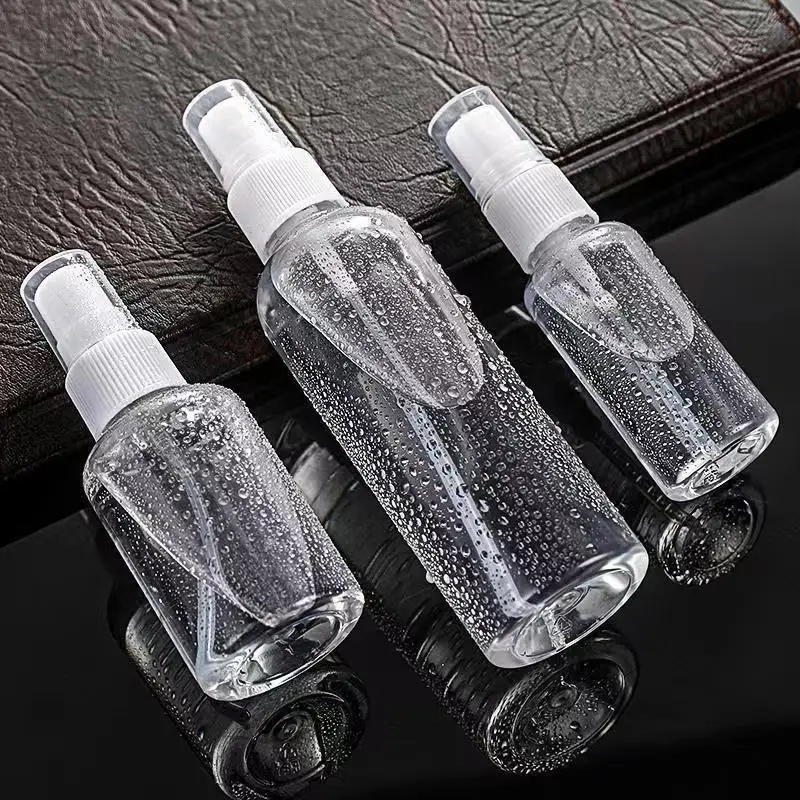 Refillable 30ml 60ml 100ml 150ml 200ml 250ml Clear PET Plastic Portable Spray Bottle Empty Perfume Container
