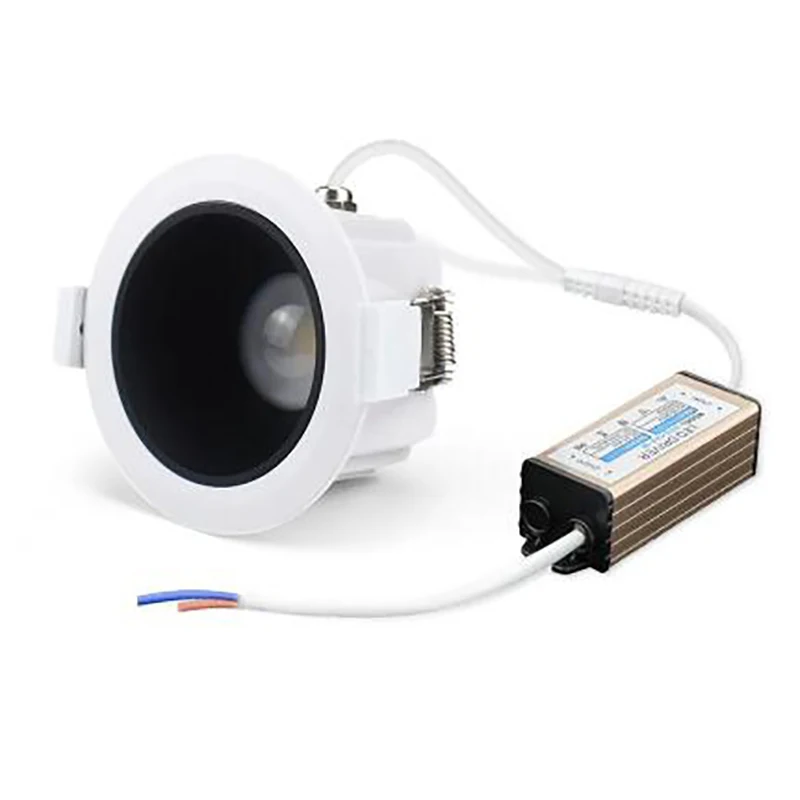 IP65 야외 방수 스포트 라이트 매립형 LED 통 욕실 휴게실 습식 공간 주방 디자인 발코니 블랙 스포트라이트