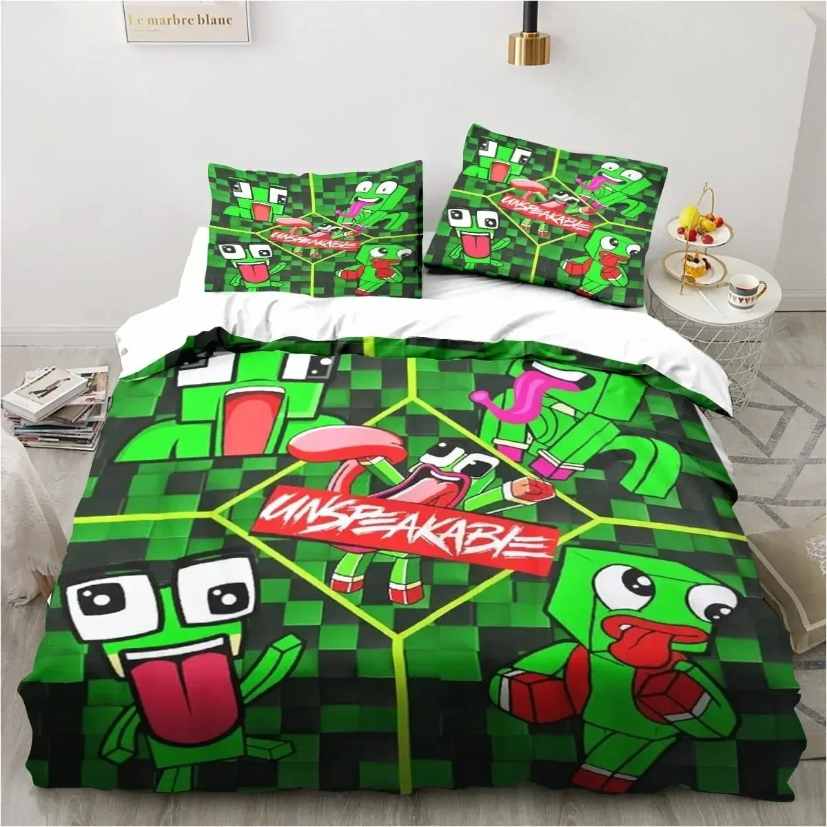 Cartoon Funny Play Unspeak.able Bedding Set Bedroom Soft Bedspreads for Bed Comefortable Duvet Cover Quilt and Pillowcase