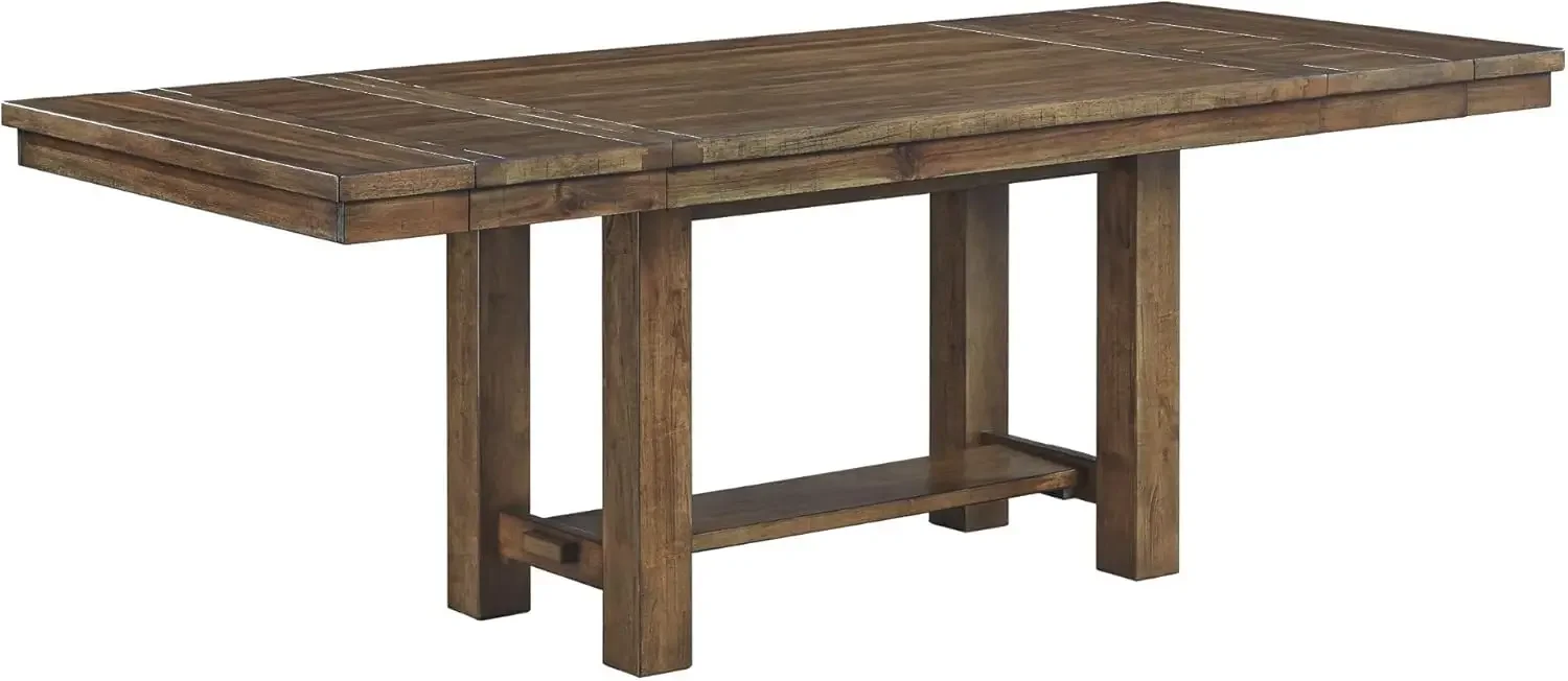 Moriville Farmhouse 36” x 30” Dining Extension Table, Seats up to 8, Brown