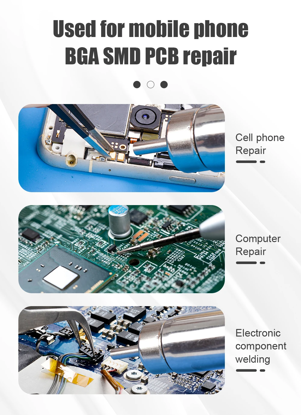 Soldering Iron Hot Air Soldering Station DIY Digital Rework Station Phone Repair