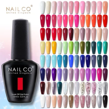 Smalto gel per unghie NAILCO 15ml Smalto gel di colore rosso Soak Off Smalto rosa UV a lunga durata Gel Nude Lakiery Hybrydowe Lacca Smalto
