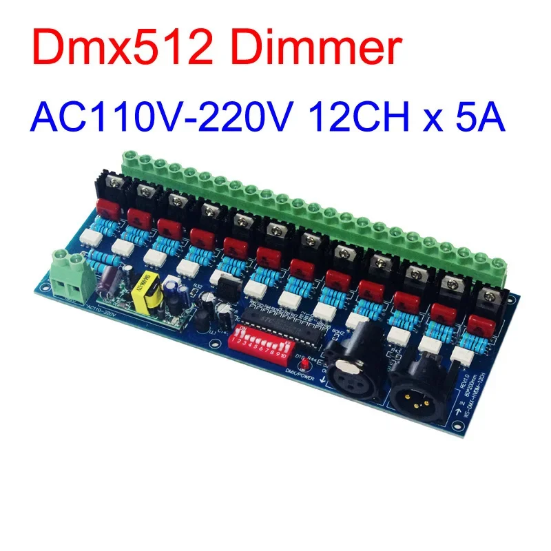 High Voltage 6 CH 12 CH Channels DMX RGB RGBW Controller AC 110V 220V DMX512 Decoder For LED Light,Strip,Lamp,Lights tape