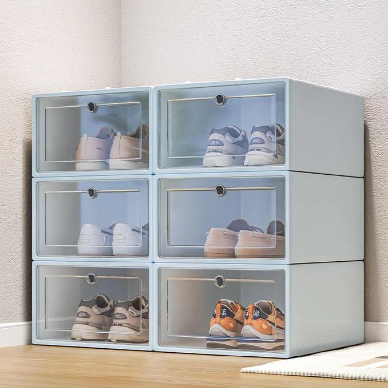 

Transparent Plastic Shoe Box Simple Shoe Rack At Home Door Dormitory Shoe Storage Space Saving Shoe Cabinet Storage Box