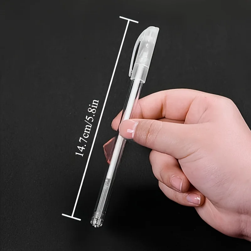 White gel pens,0.5mm fine tip gel ink pens for black paper drawing, sketching, illustration,adult coloring,journaling,set of 10 2