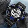 YIKAZE Y73 Men's Watch Digital Sports Electronic Wristwatch Large Dial Multifunctional Waterproof Luminous Alarm Male's Bracelet 5