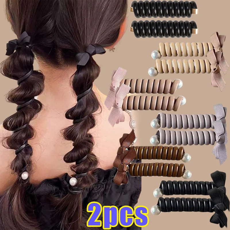 Korean Bow Elastic Rubber Bands for Women Girls Telephone