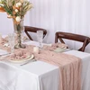 Event Designing Table Runner Cheese Cloth Gauze Crepe Rustic Wedding Party Decor Farmhouse Tabledecor House Warming Gift Easter 6