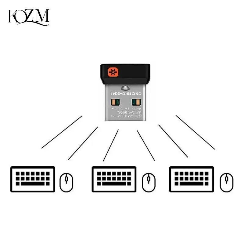 1pc Wireless Dongle Receiver USB Adapter For Mouse Keyboard