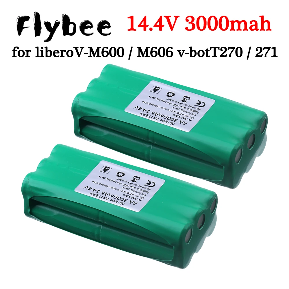 

Аккумулятор 14,4 В Ni-MH 4500 мАч для робота-пылесоса, Перезаряжаемый для свободного использовании/M606 VbotT270/271 Papago S30C Vone T285D