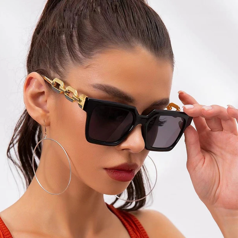2023 neue Frauen Rechteck Vintage Sonnenbrille Marke Designer Retro Punkte Sonnenbrille Damen Brillen Katzenaugen Fahrer Brille – Detail 2
