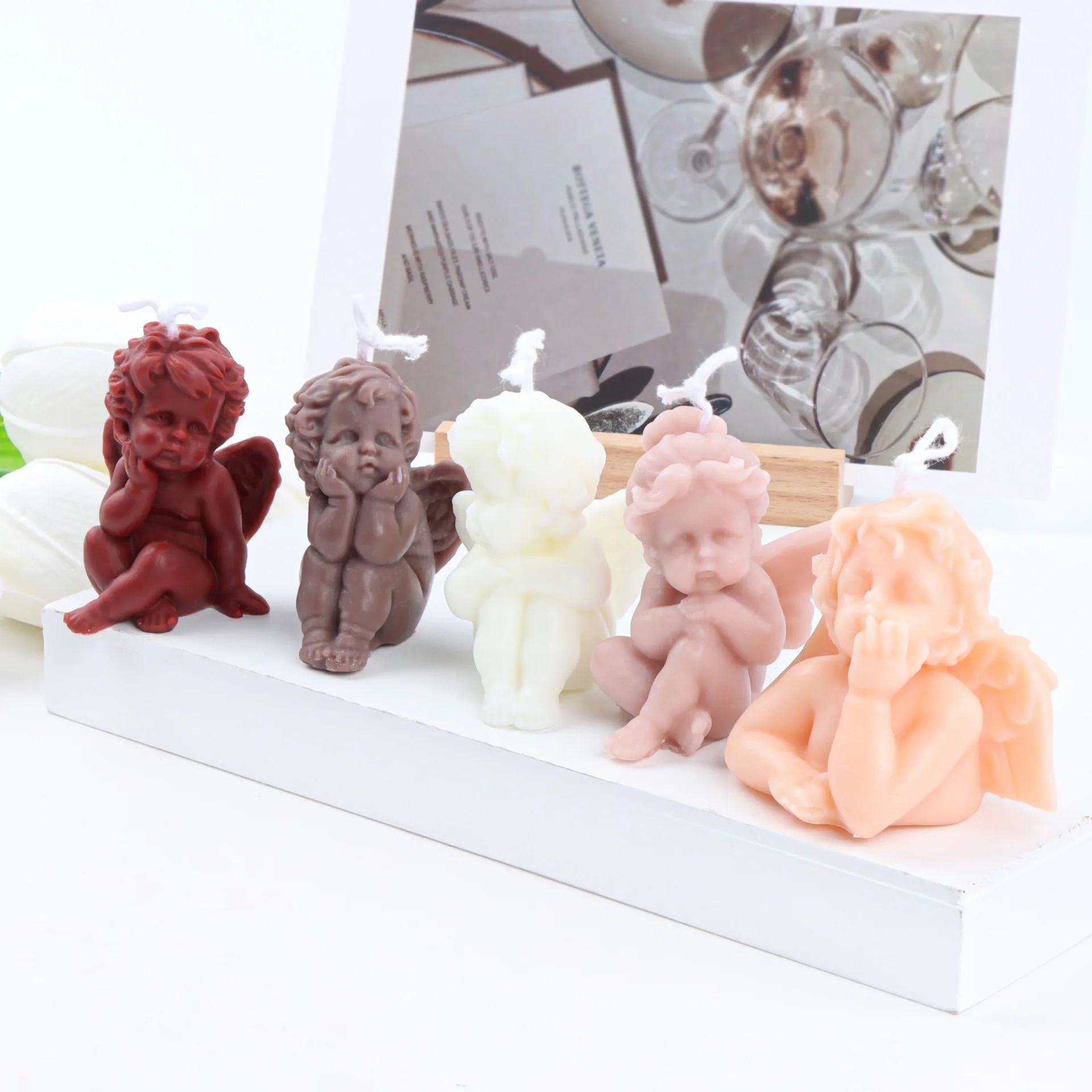 

Angel Baby Wings Fondant Molds,Silicone Cake Tools,Polymer Clay Mold,Shower Baptism Topper, DIY, Angel, Angelic Cherub, Set of 5