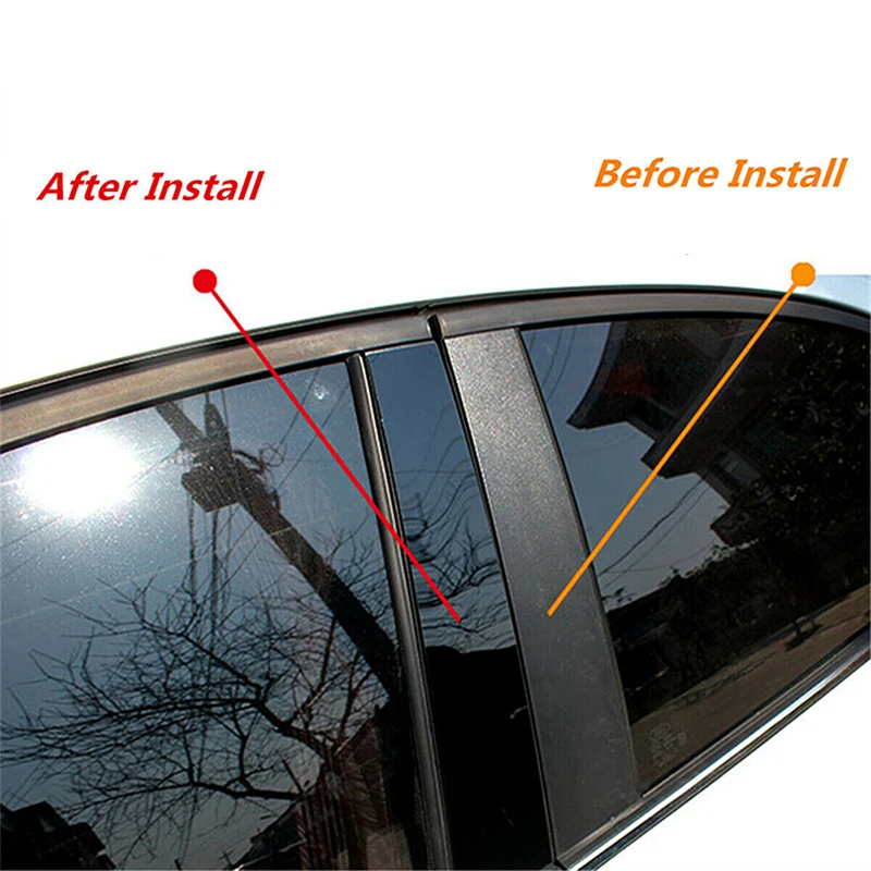Car Stickers Car Window Stickers Car Window Trim Stickers Window Door Cover Trim Car Window Pillar Posts Door Trim Cover Stickers Decal for Mazda 3 Axela 2014 2015 Exterior Accessories