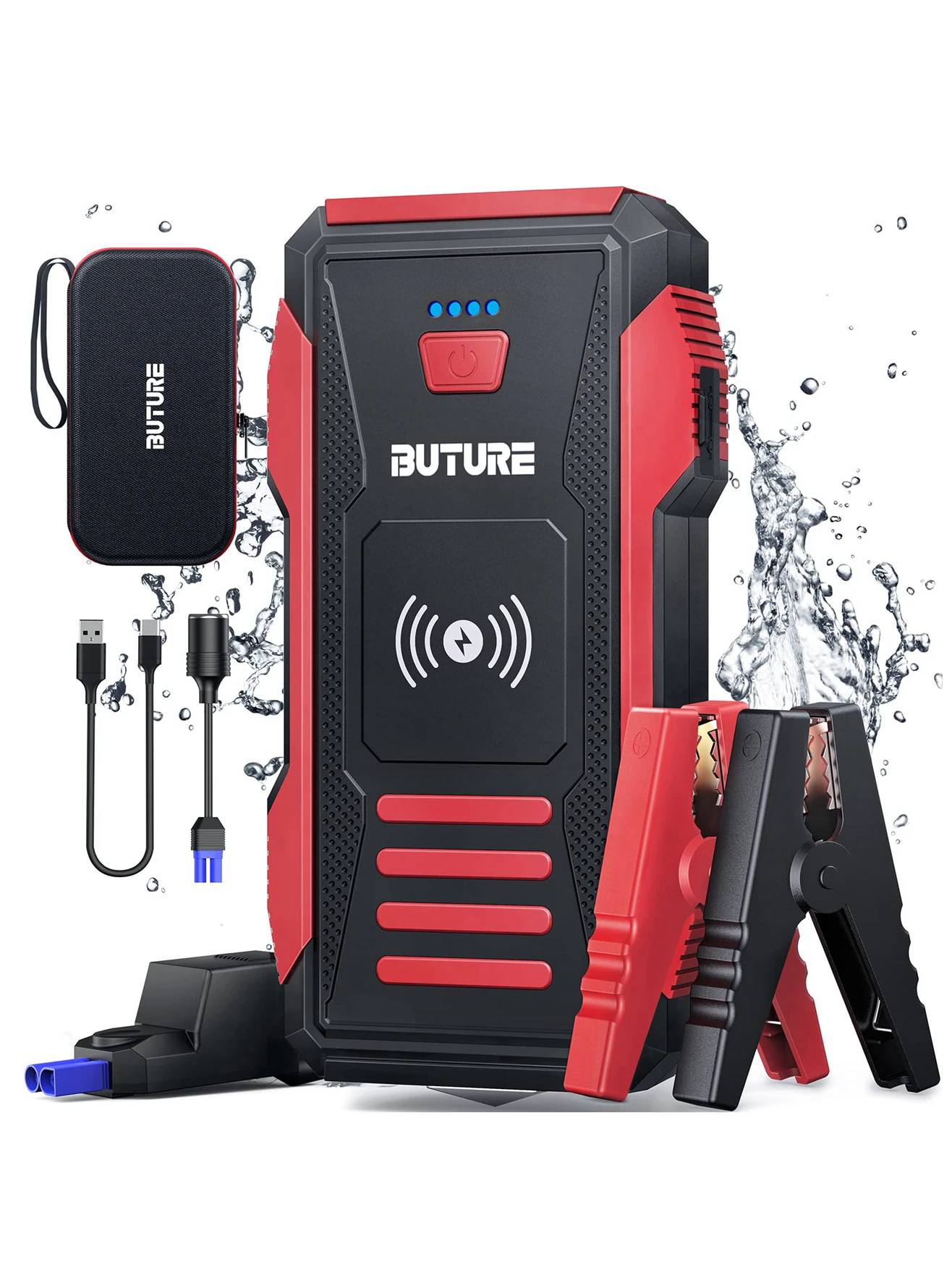 Buture Car Battery Jump Starter Portable Powerbank 2500A 23800mAh