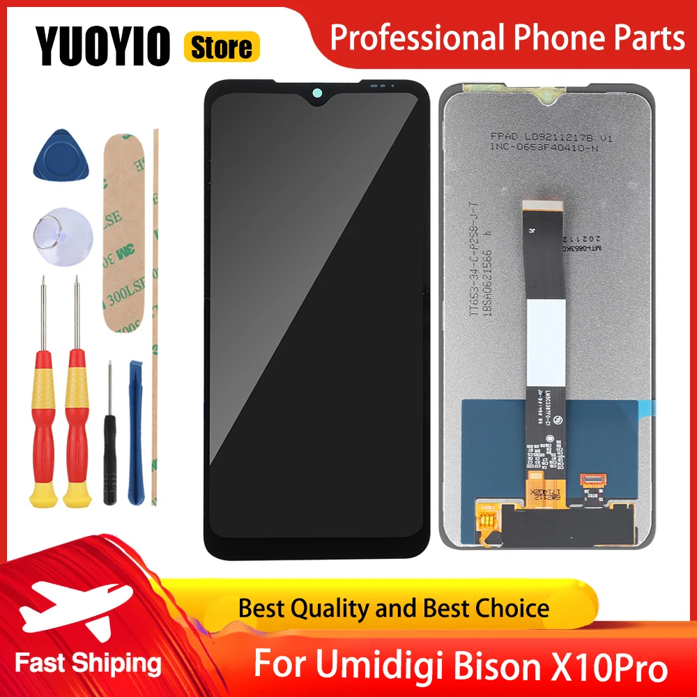Novo 100% testado para umidigi bison display lcd montagem da tela de toque substituição para