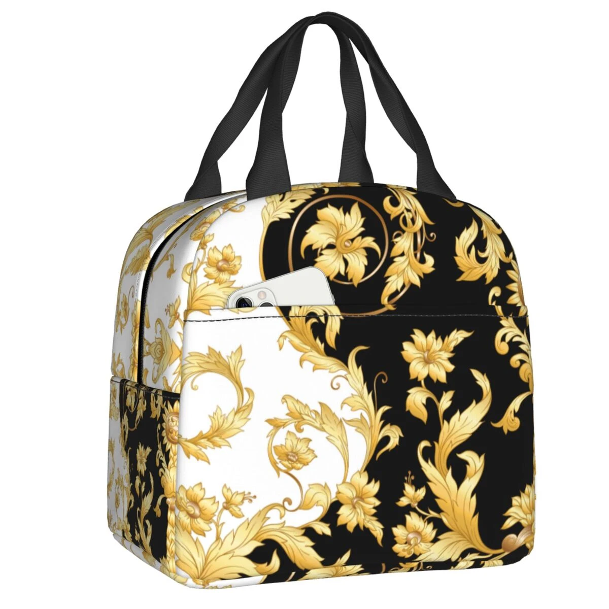 floral print lunch bag