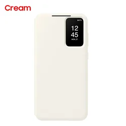 Samsung Smart View Wallet Case with Card Slot and Viewing Window for Samsung Galaxy S23 (Cream)
