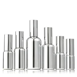 Spray Bottle Perfume Bottle Atomizer High Quality Empty Refillable Pump Bottle 5ml-100ml Silver Small Deodorant Container Travel