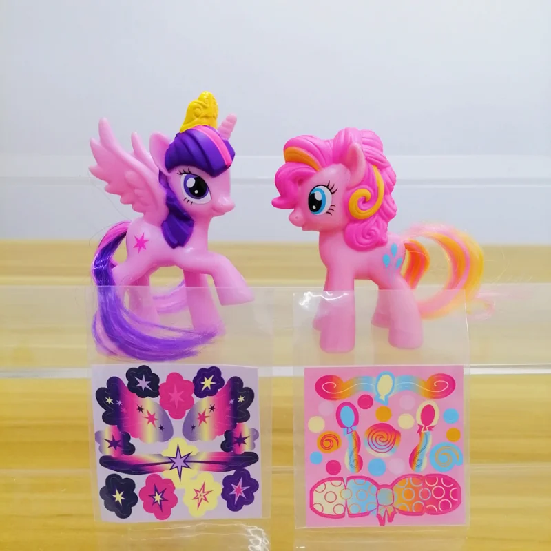 Genuine My Little Pony Figures Anime Twilight Sparkle Rainbow Dash Applejack Cute Kawaii Models Dolls Toys Regalo Per Bambini