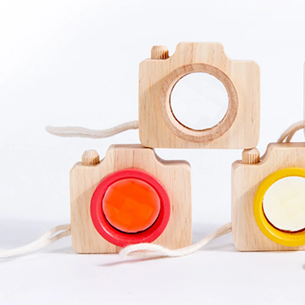 2 Pcs Kids Cameras Children's Kaleidoscope Toy Kalidescopes Mini Toys for Party Favors Decorative Wooden