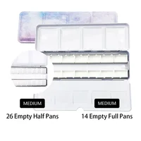 Empty Watercolor Tin Palette: Travel Water Color Paint Palette with 14/26 Pans - Portable Watercolor Box with Mixing Tray lid 1