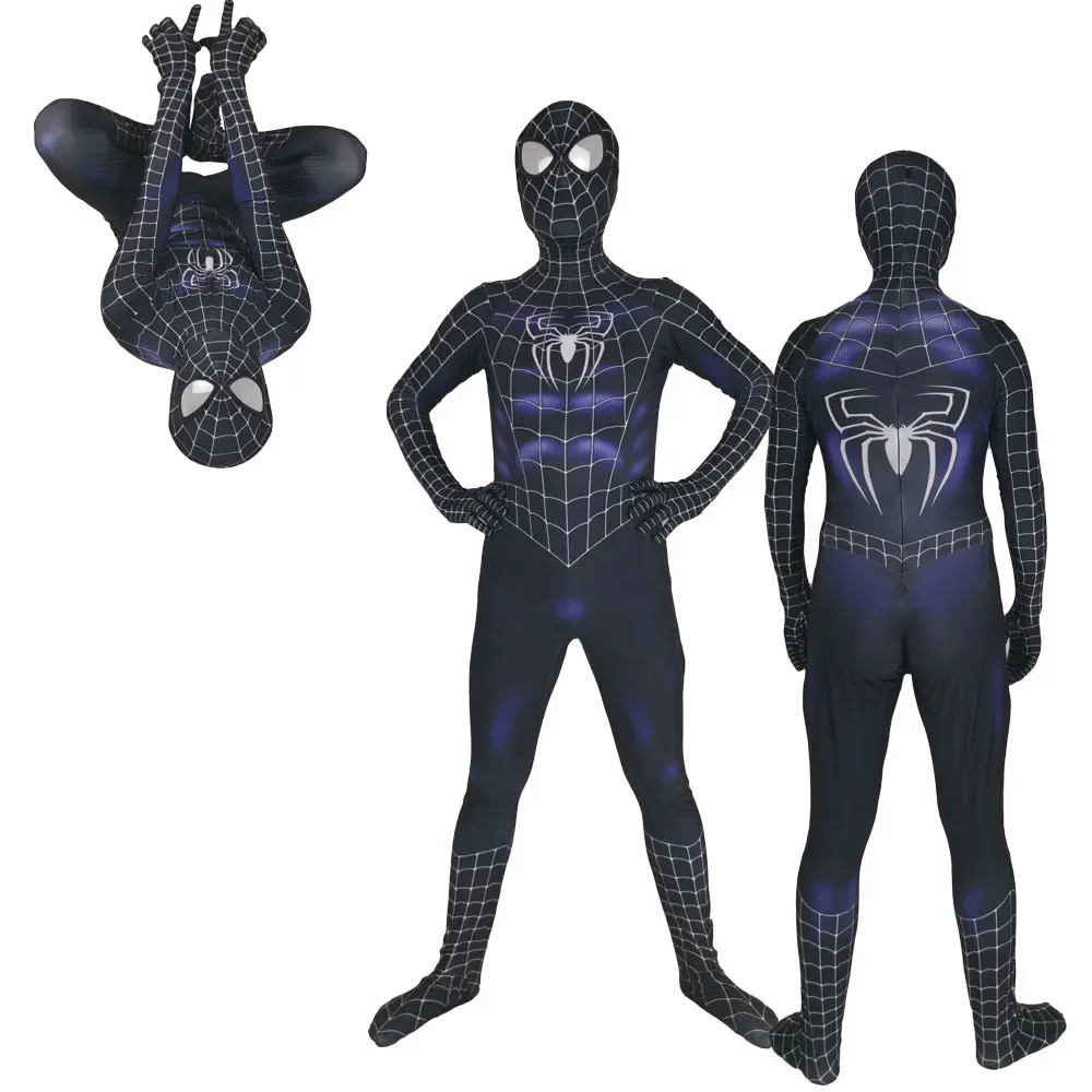 Symbiote Raimi Spiderman Superhero Cosplay Costume Skin Adult Kids Zentai Bodysuit Halloween Party Jumpsuits