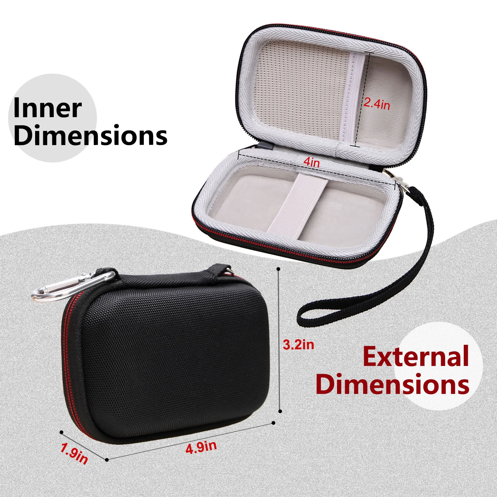 Ltgem-eva Case Difícil para Samsung t7 Também Também Ssd Portátil Unidade de Estado Sólido Externo Bolsa de Proteção para Viagens - Imagem 5