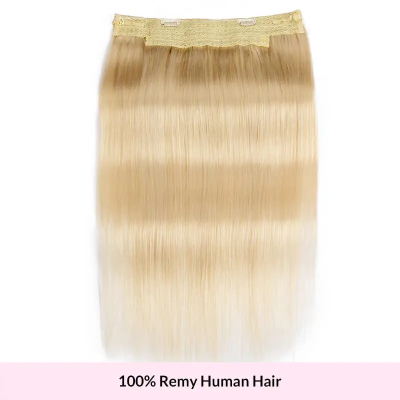 Invisible Wire Hair Extensions Real Human Hair 80g/100g/120g Brazilian Straight Fish Wire With 4 Clip in Human Extensions
