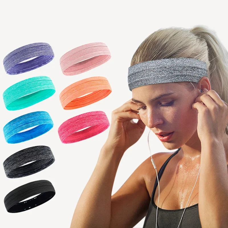 Outdoor Sports Headband Portable Fitness Hair Bands Man Woman Hair Wrap Brace Elastic Cycling Yoga Running Exercising Sweatband