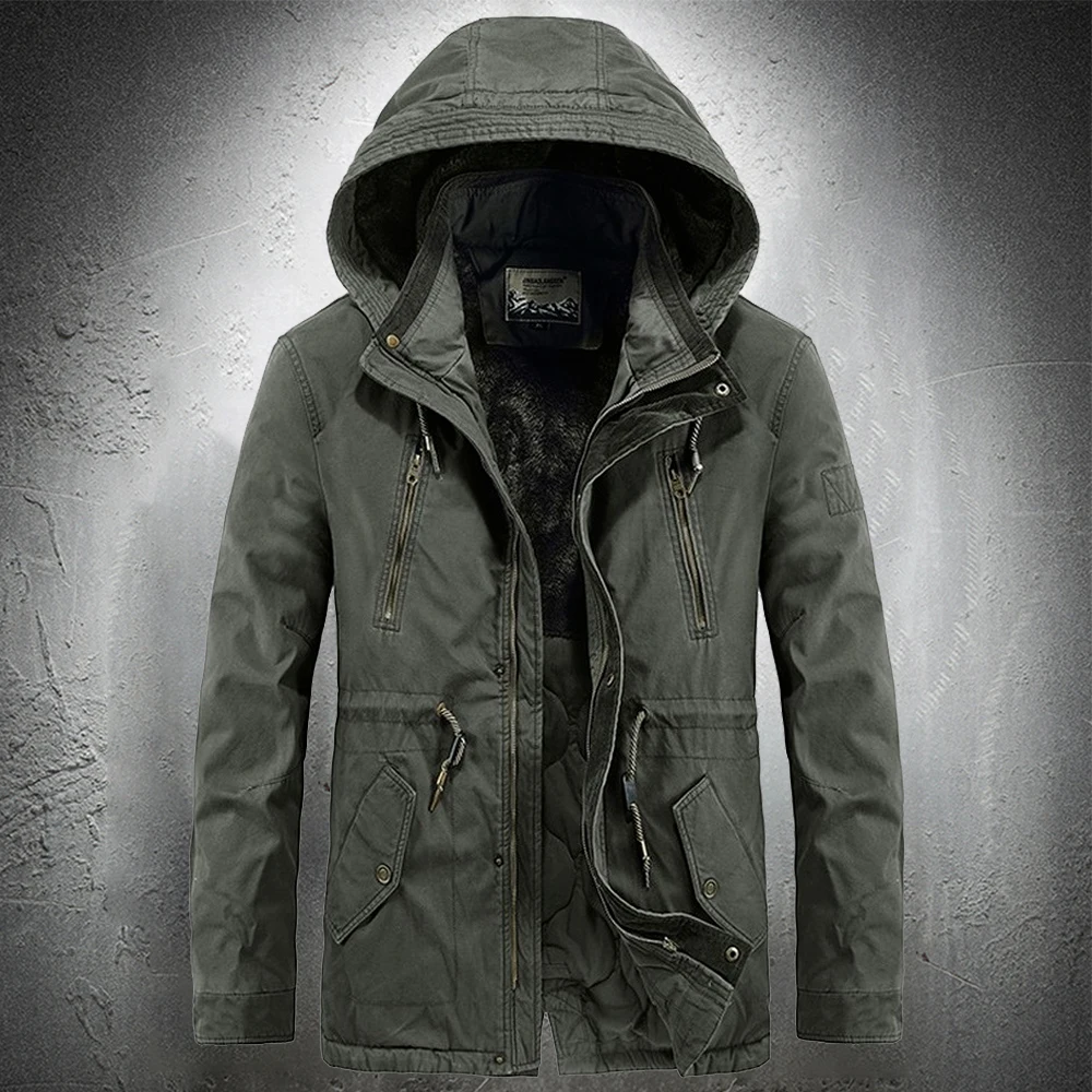 VESTE TACTIQUE MILITAIRE Homme - Style Safari Patchwork Hiver avec Capuche EUR 61,90 - FR